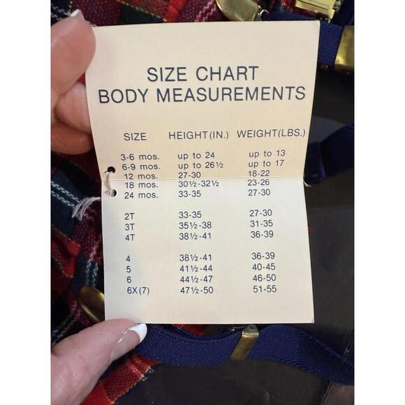 Vintage Good Lad Baby Wool Blend Suspenders & Plaid Slacks 24 Months New - Picture 3 of 4